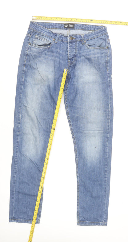Denim Co. Men Blue Skinny Jeans W30 L32 Cotton Stretch