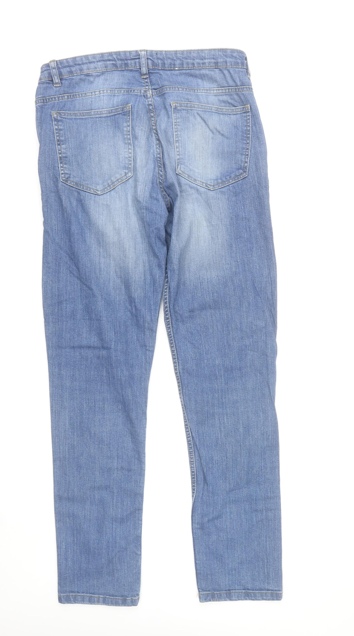 Denim Co. Men Blue Skinny Jeans W30 L32 Cotton Stretch