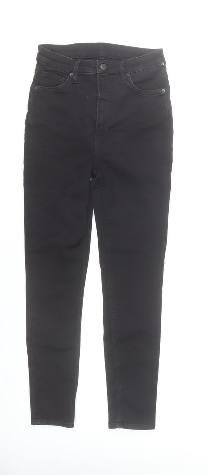 Monki Womens Black Skinny Jeans Size 29 Slim Fit High Rise Denim