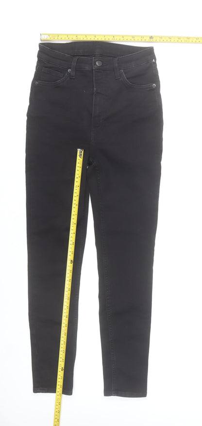 Monki Womens Black Skinny Jeans Size 29 Slim Fit High Rise Denim