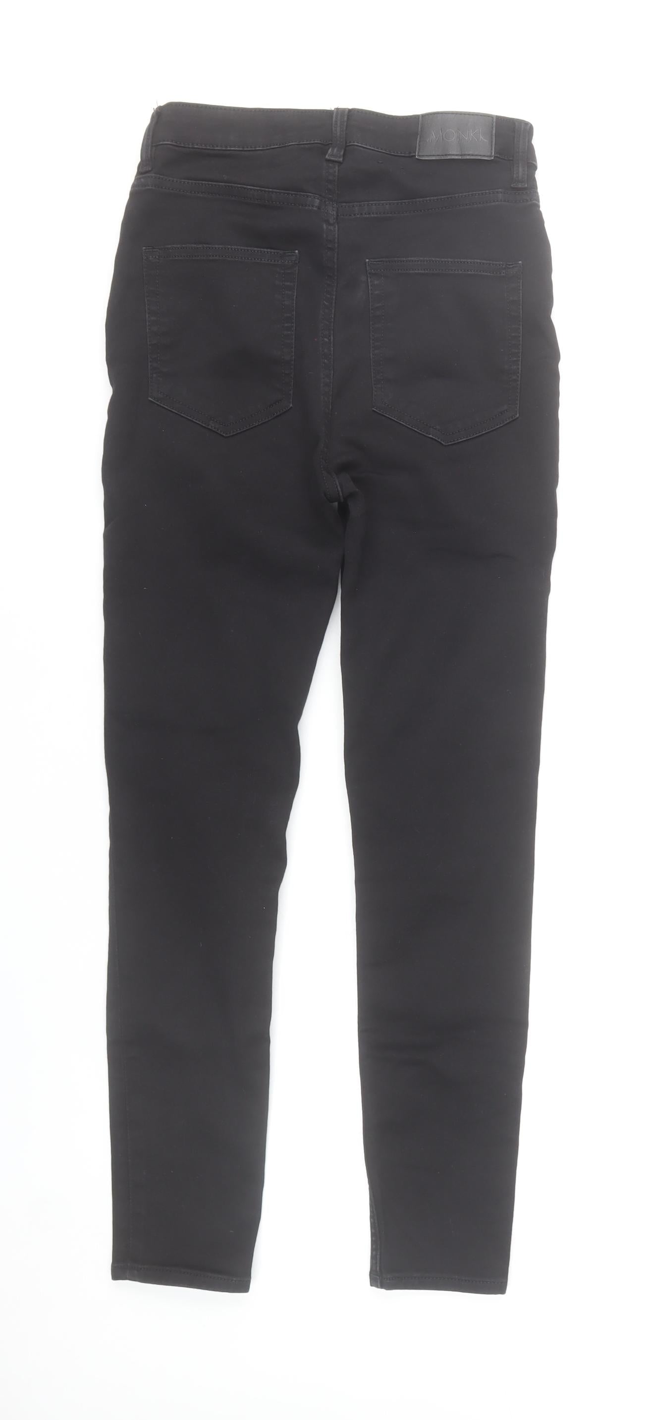 Monki Womens Black Skinny Jeans Size 29 Slim Fit High Rise Denim