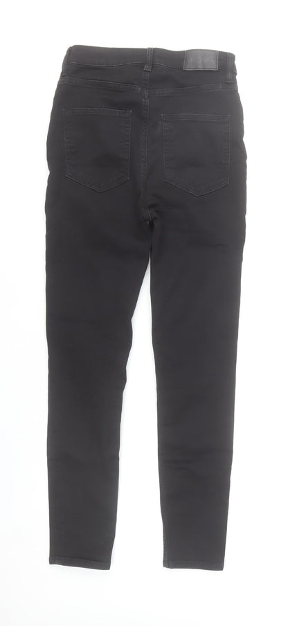 Monki Womens Black Skinny Jeans Size 29 Slim Fit High Rise Denim