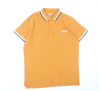 Lambretta Men’s Orange Small Polo Shirt Cotton Retro Casual