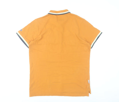 Lambretta Men’s Orange Small Polo Shirt Cotton Retro Casual