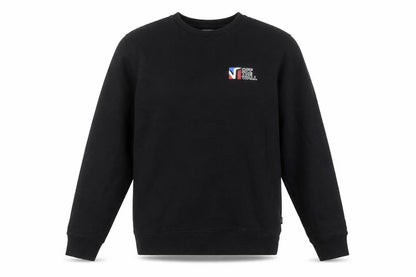 Vans Women's Black Small Sweatshirt Crew Neck Cotton Logo Print