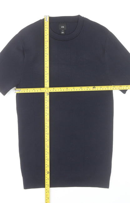 River Island Men's Black Short Sleeve Crew Neck T-Shirt Size S