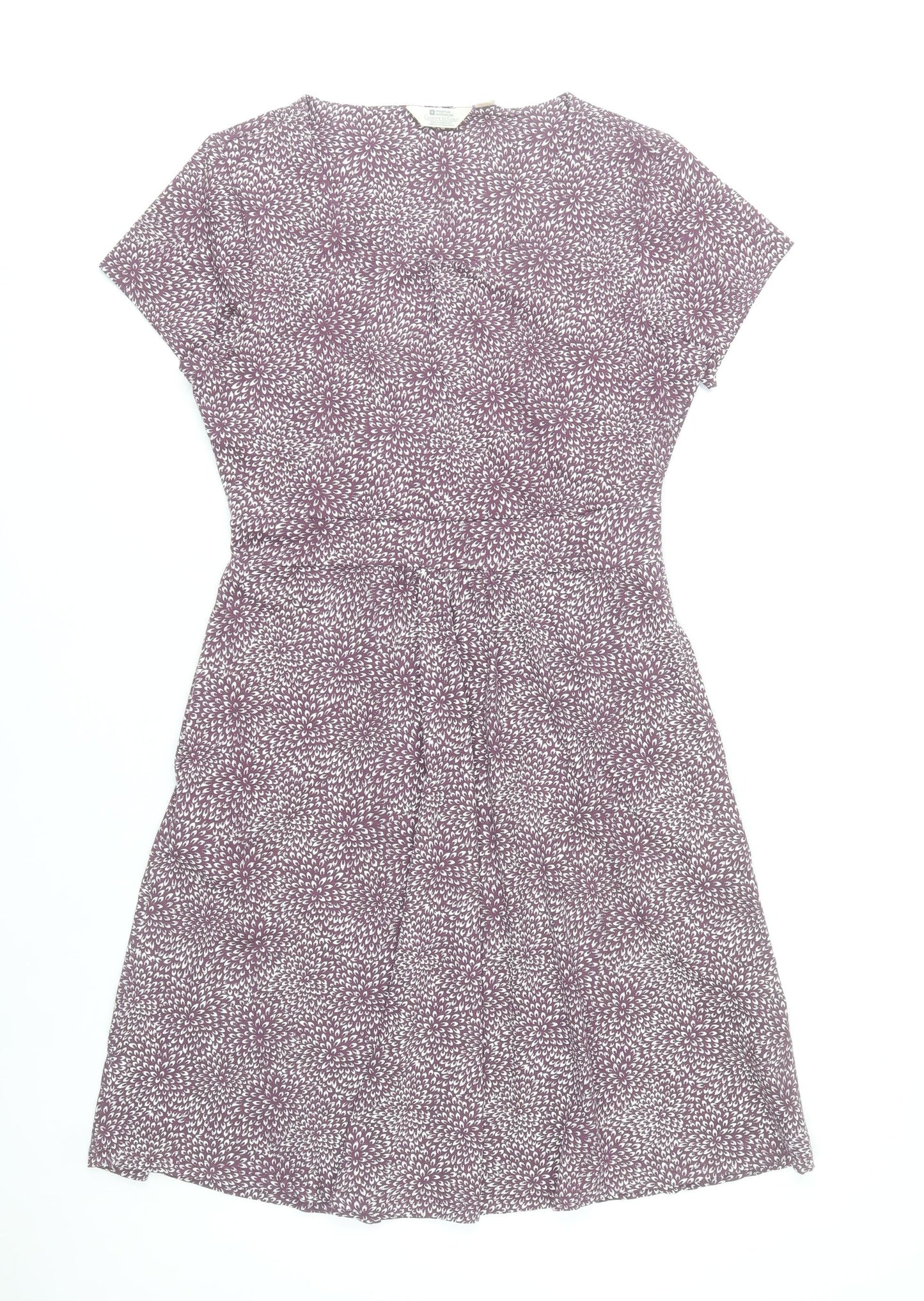 Mountain Warehouse Womens Purple Size 10 A-Line Floral Summer Dress