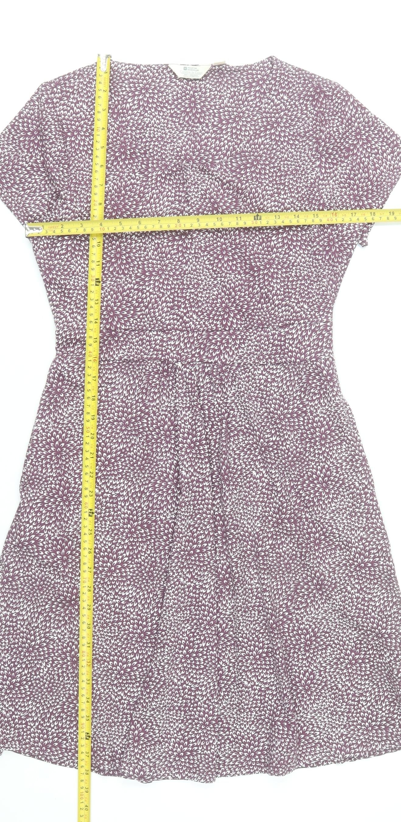 Mountain Warehouse Womens Purple Size 10 A-Line Floral Summer Dress