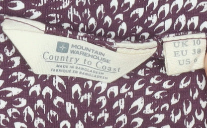 Mountain Warehouse Womens Purple Size 10 A-Line Floral Summer Dress