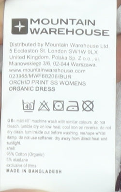 Mountain Warehouse Womens Purple Size 10 A-Line Floral Summer Dress