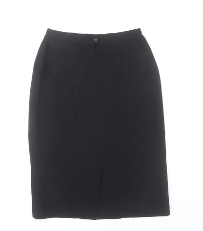 Albert Nipon Womens Black Size 8 Pencil Skirt Workwear Lined