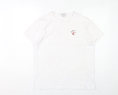 Beverly Hills Polo Club Men's White M Crew Neck Cotton T-Shirt