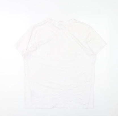 Beverly Hills Polo Club Men's White M Crew Neck Cotton T-Shirt