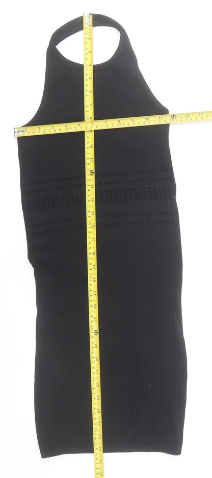 Bershka Women’s Black Sleeveless Bodycon Mini Dress XS-S