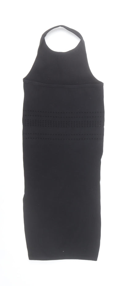 Bershka Women’s Black Sleeveless Bodycon Mini Dress XS-S