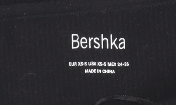 Bershka Women’s Black Sleeveless Bodycon Mini Dress XS-S