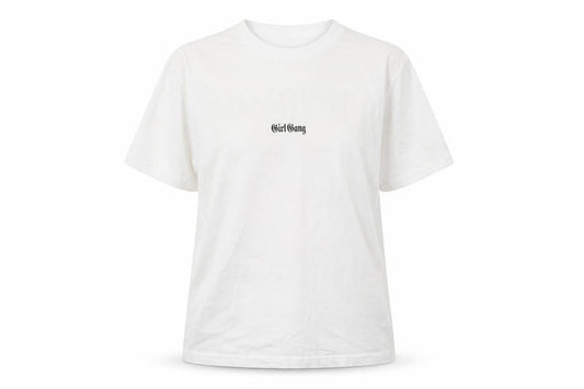 Miss Tee Women White Cotton Graphic Girl Gang T-Shirt Size M