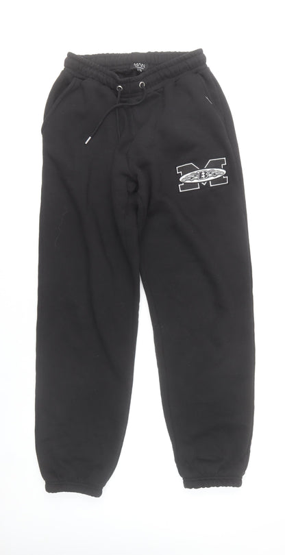 boohooMAN Mens Black XS Sweatpants Joggers Casual Fleece