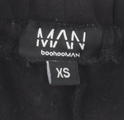 boohooMAN Mens Black XS Sweatpants Joggers Casual Fleece