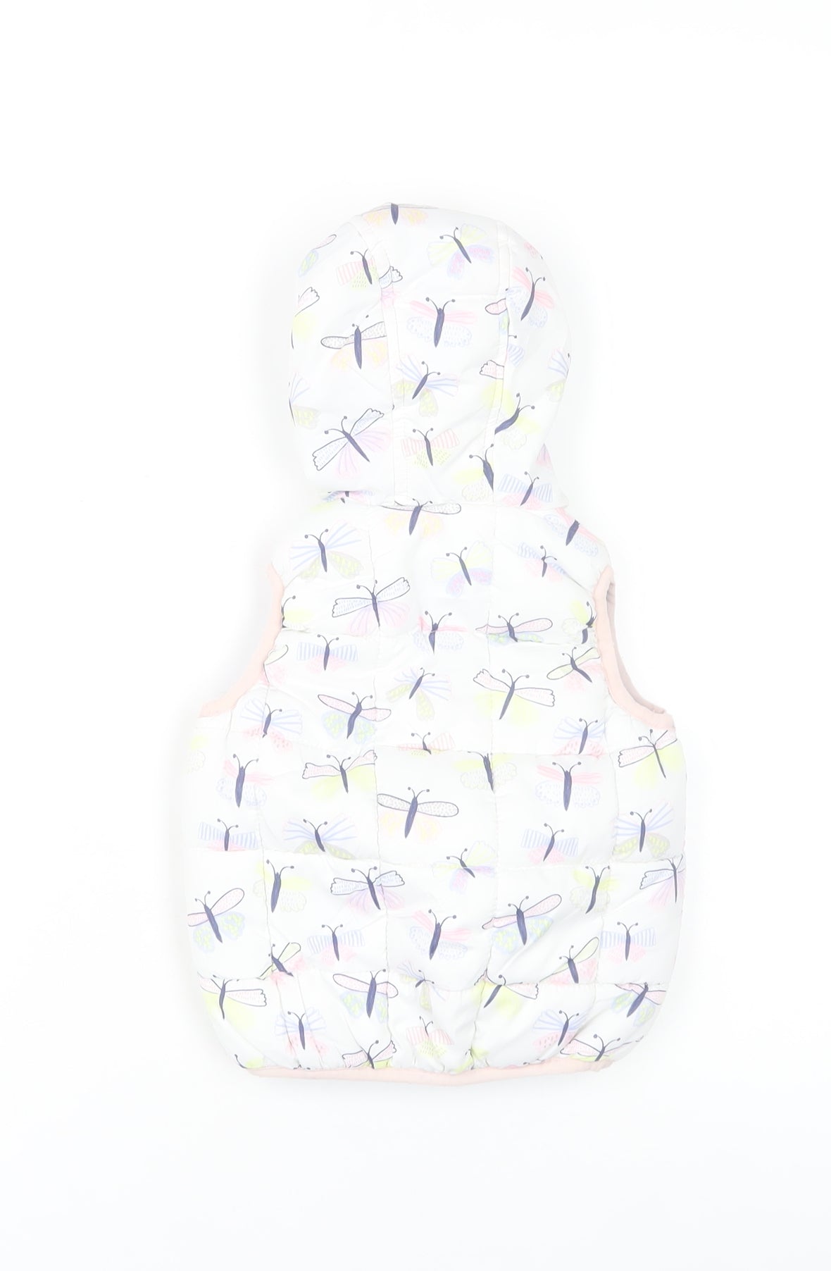 Young Dimension Girls Multicoloured 12-18M Puffer Jacket Hooded Butterfly Print