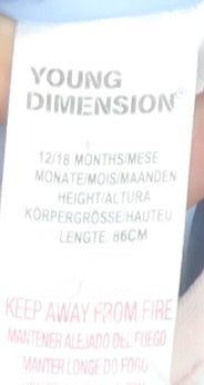 Young Dimension Girls Multicoloured 12-18M Puffer Jacket Hooded Butterfly Print