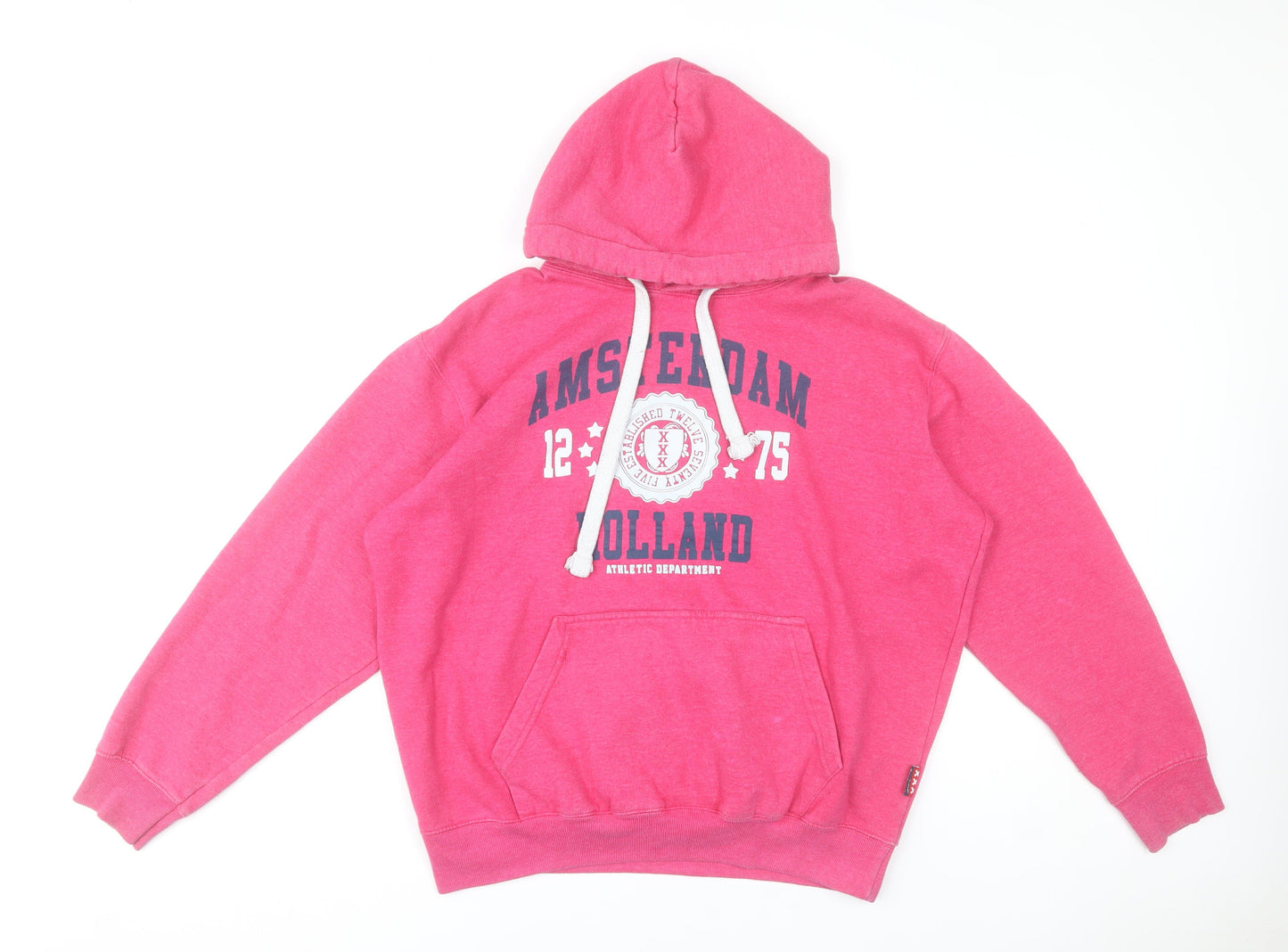 TotalDutch Womens Pink Graphic Hoodie XL Pullover Casual