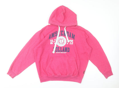 TotalDutch Womens Pink Graphic Hoodie XL Pullover Casual