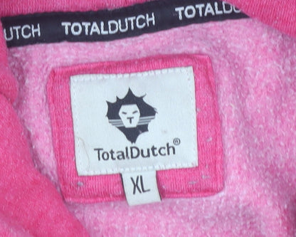 TotalDutch Womens Pink Graphic Hoodie XL Pullover Casual