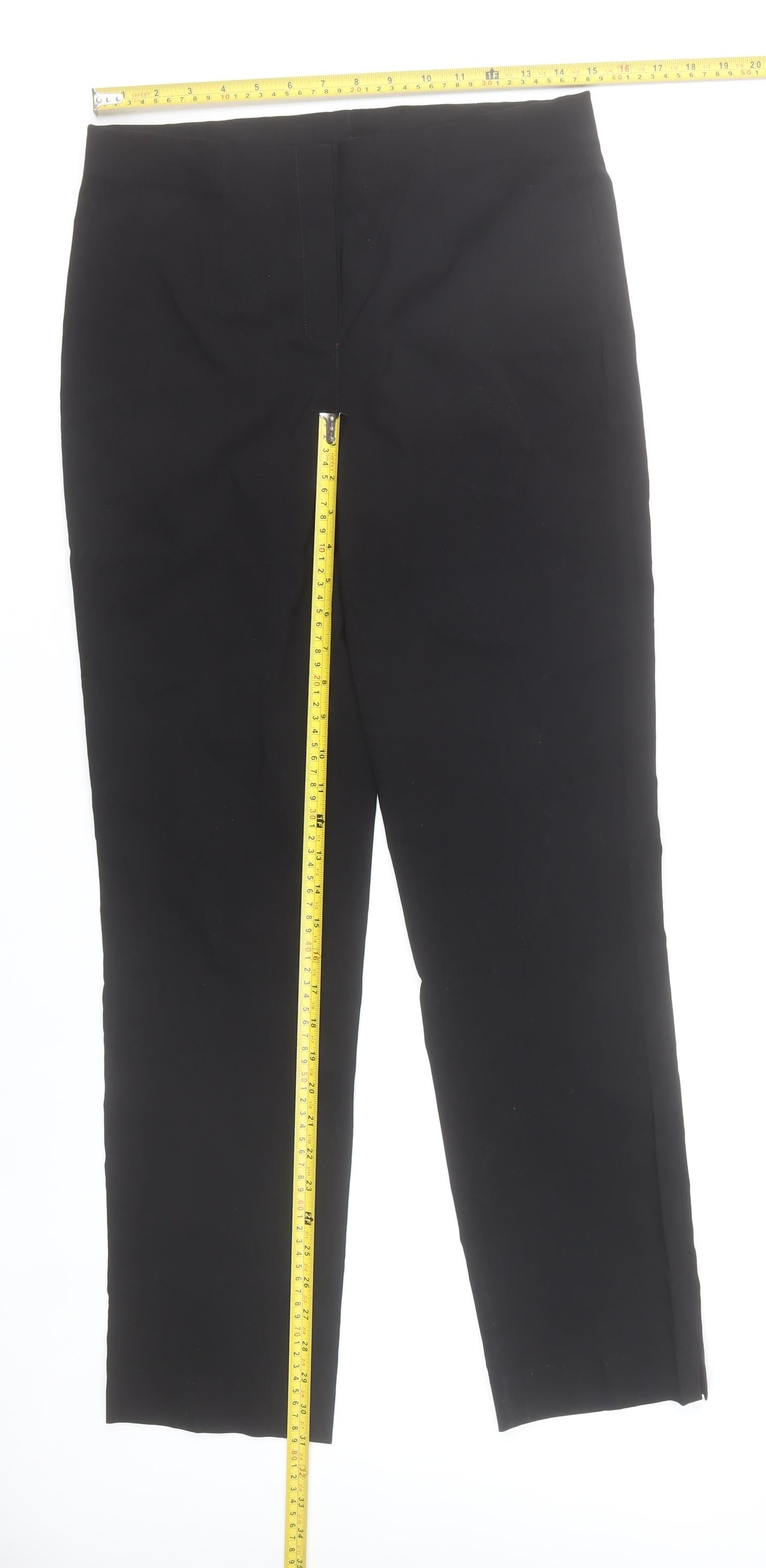 J'aime la Vie Women Black Slim Fit Straight Leg Trousers L