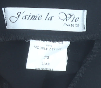 J'aime la Vie Women Black Slim Fit Straight Leg Trousers L