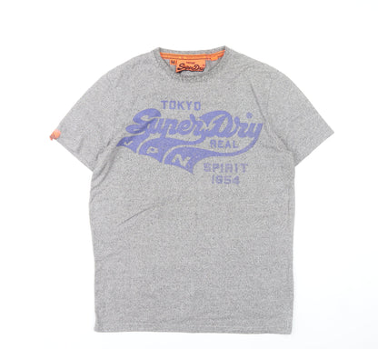 Superdry Men's Grey Graphic Print Vintage T-Shirt Size M