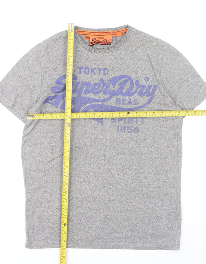 Superdry Men's Grey Graphic Print Vintage T-Shirt Size M