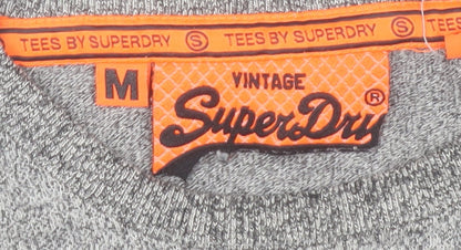 Superdry Men's Grey Graphic Print Vintage T-Shirt Size M