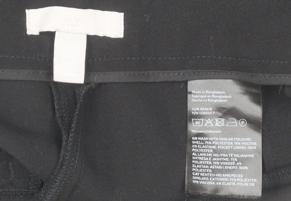 H&M Women’s Black Size 10 Dress Pants Straight Leg Work Trousers