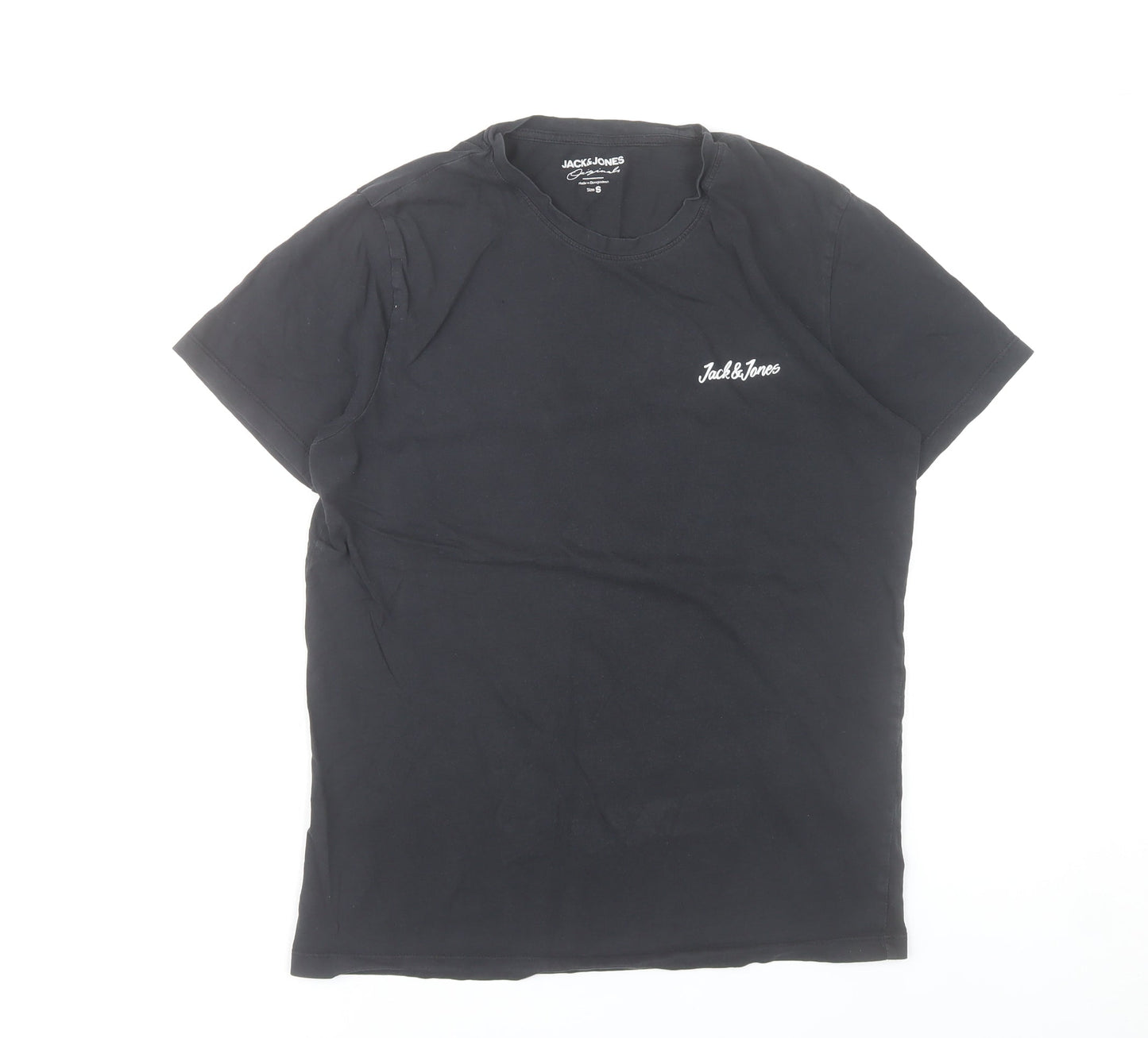 Mens UK Size S JACK & JONES Black  T-Shirt