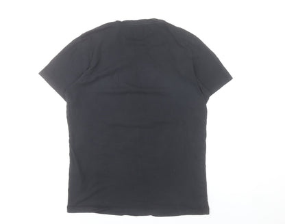 Mens UK Size S JACK & JONES Black  T-Shirt