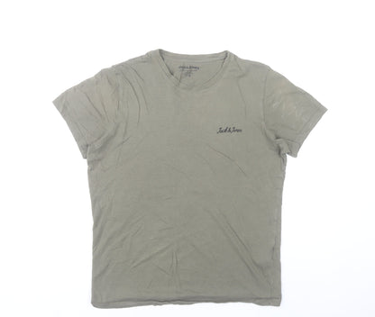 Jack & Jones Men’s Green Small Regular Fit Short Sleeve T-Shirt