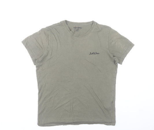 Jack & Jones Men’s Green Small Regular Fit Short Sleeve T-Shirt