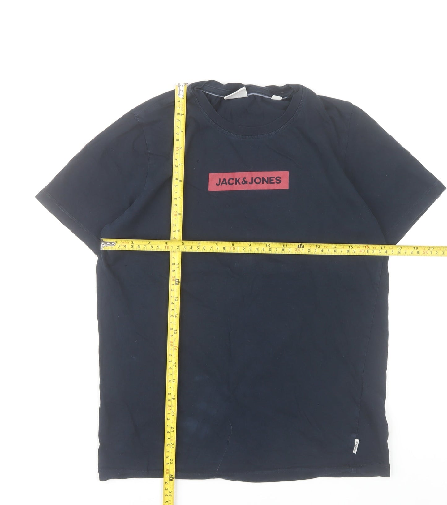 Jack & Jones Men’s Blue Logo Core T-Shirt Size S Casual Cotton