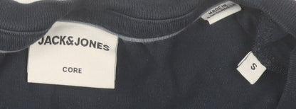 Jack & Jones Men’s Blue Logo Core T-Shirt Size S Casual Cotton