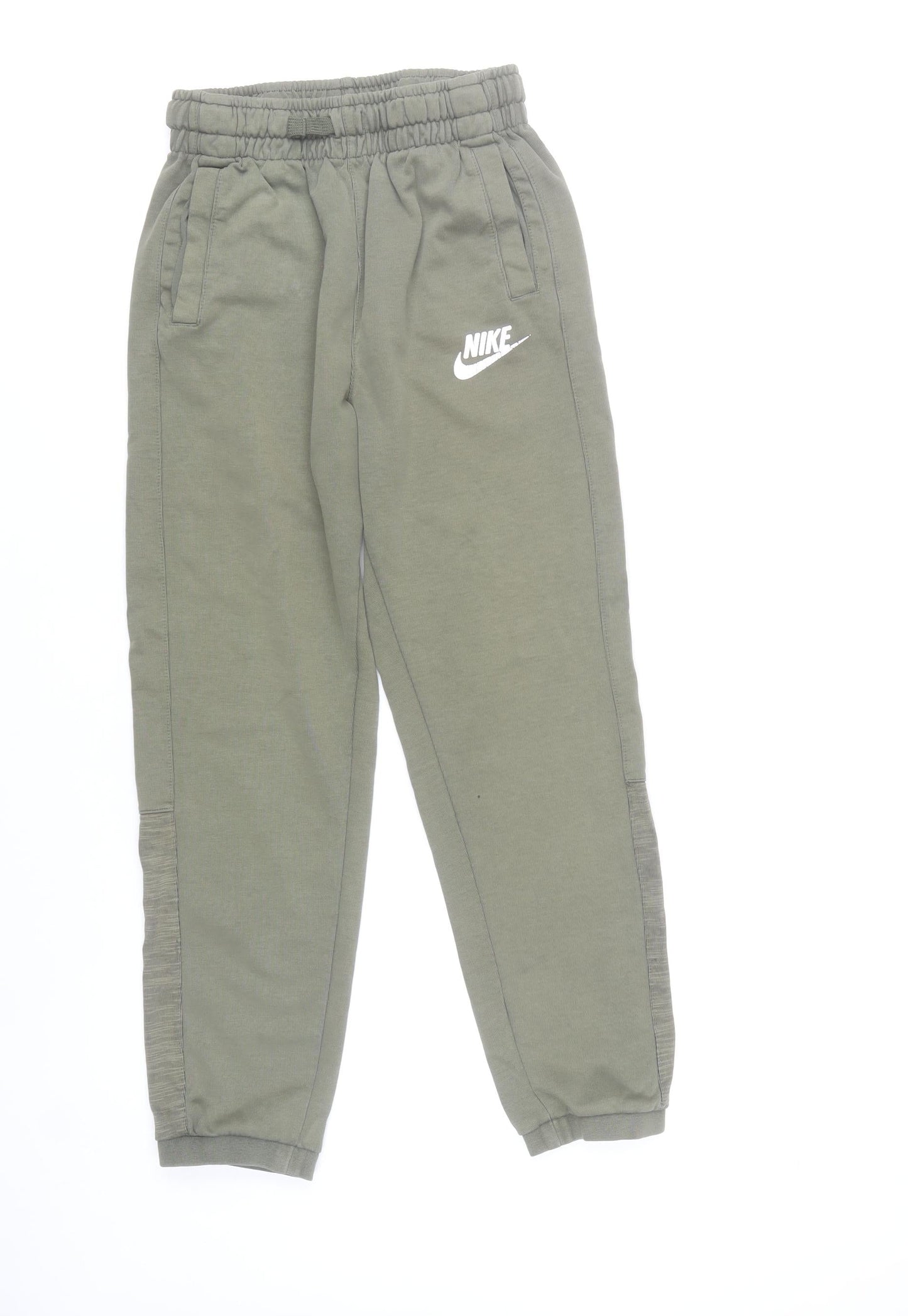 Boys UK Size 13-15 Years Nike Regular Fit Jogger Green Trousers