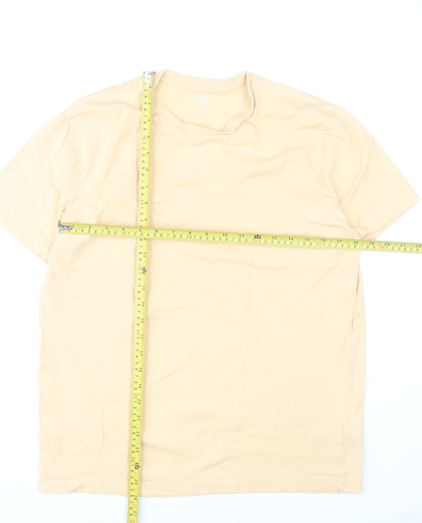 Dunnes Stores Men’s Beige Cotton Crew Neck T-Shirt Size M