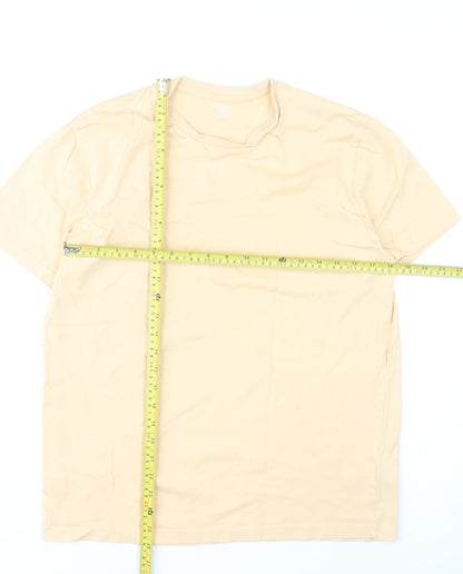 Dunnes Stores Men’s Beige Cotton Crew Neck T-Shirt Size M