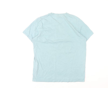 Paul Smith Men’s Blue Small Graphic Logo Cotton T-Shirt