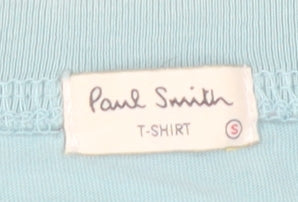 Paul Smith Men’s Blue Small Graphic Logo Cotton T-Shirt