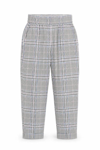 Primark Women’s Grey Check Tapered Chino Trousers Size 10