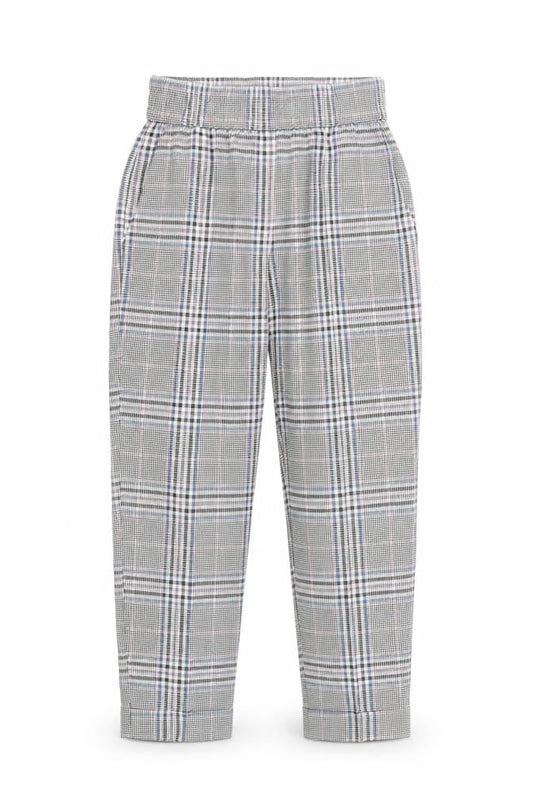 Primark Women’s Grey Check Tapered Chino Trousers Size 10