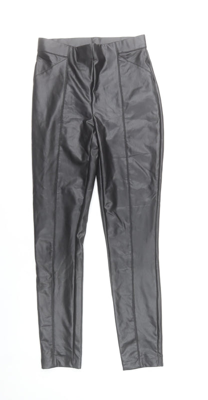 ONLY Women’s Black Faux Leather Skinny Leggings S