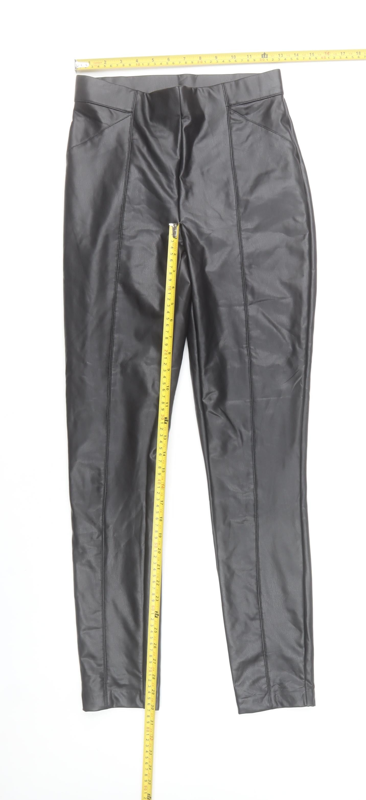 ONLY Women’s Black Faux Leather Skinny Leggings S
