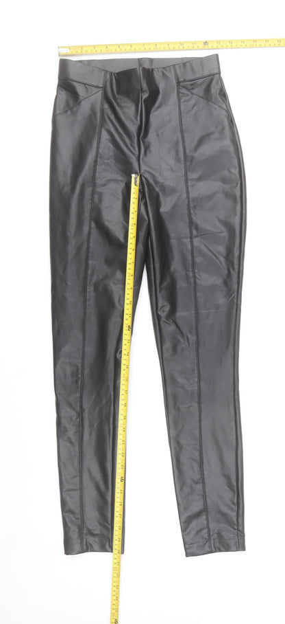 ONLY Women’s Black Faux Leather Skinny Leggings S